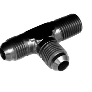 6AN Tee with 1/4in NPT On the Run Black