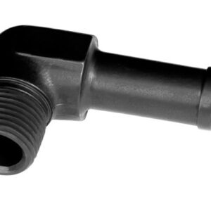 1/4in Hose to 1/8in NPT Male 90Deg Black