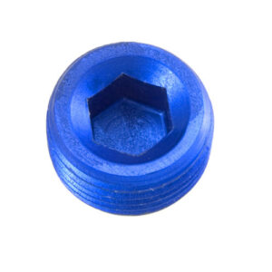 1/16in NPT Hex Head Pipe Plug 2/pkg Blue