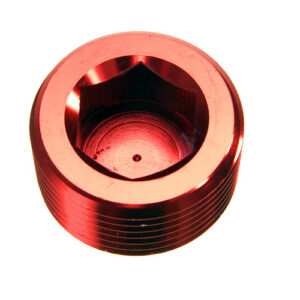 3/8in NPT Hex Head Pipe Plug 2/pkg Red