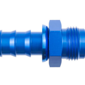 6AN Male to 3/8in Hose Barb Straight Blue