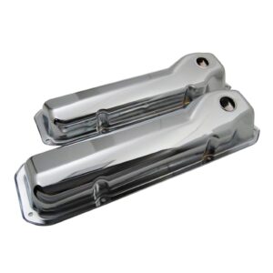 Chrome Steel Valve Cover Ford 351C-351M-400 Pair