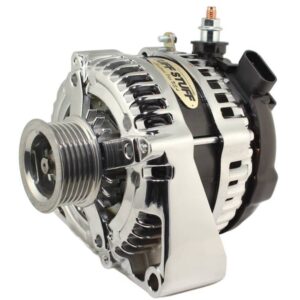 LS225 Max Amp Alternator 6 Groove OEM Wire Chrome