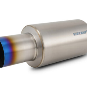 Muffler with Straight Cu t Burnt Tip  4in Inlet