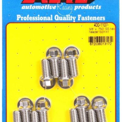 S/S Header Bolt Kit - 3/8 x .750 UHL (12)