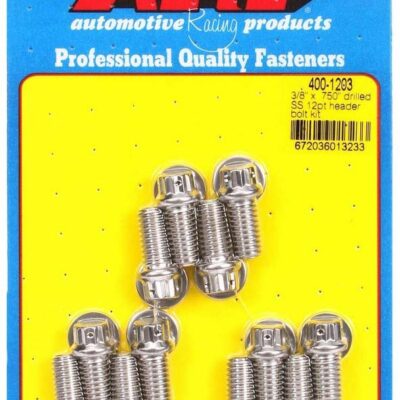 S/S Header Bolt Kit - 3/8 x .750 UHL (12)