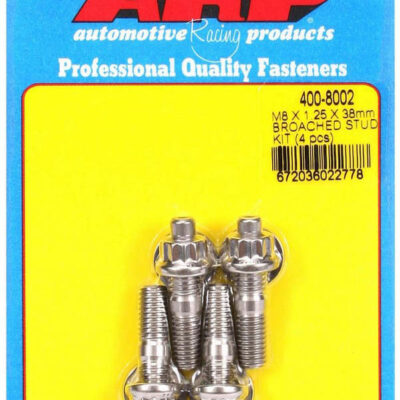 S/S Stud Kit - (4) M8 x 1.25in x  38mm