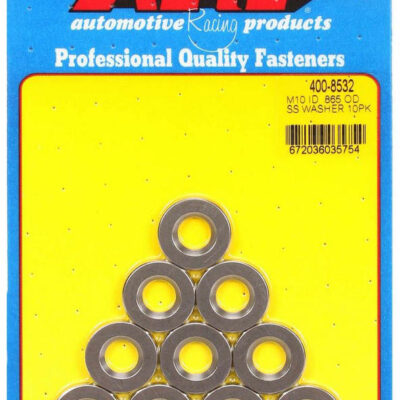 10mm ID SS Washers 10pk  .865 OD