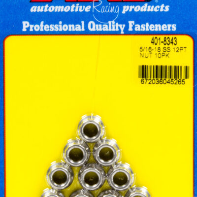 S/S 12pt. Nut - 5/16-18 10pk