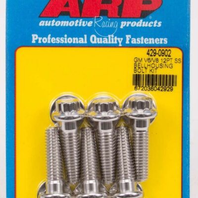 S/S Bellhousing Bolt Kit - 12pt. GM V6/V8