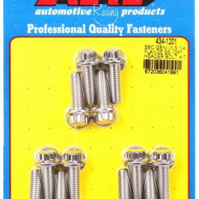 S/S Header Bolt Kit - 12pt. GM LS