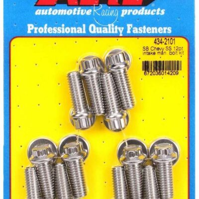 SBC S/S Intake Bolt Kit 12pt.