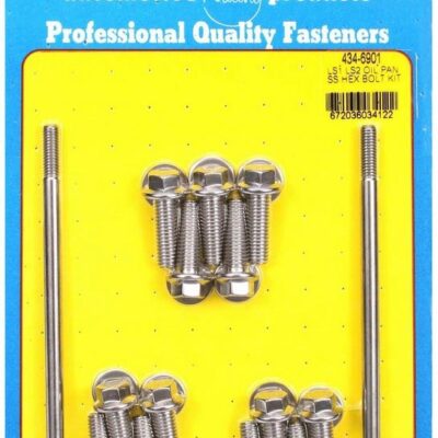 S/S Oil Pan Bolt Kit 6pt. LS1/LS2