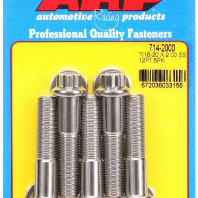 7/16-20 x 2.000 12pt SS Bolt Kit 5pk