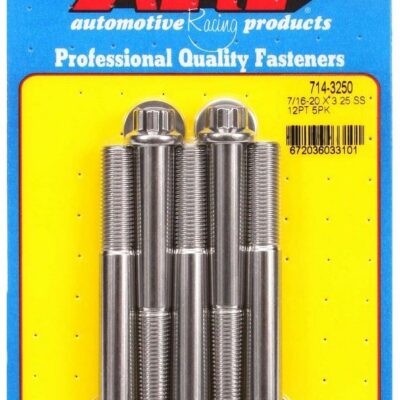 7/16-20 x 3.250 12pt SS Bolt Kit 5pk