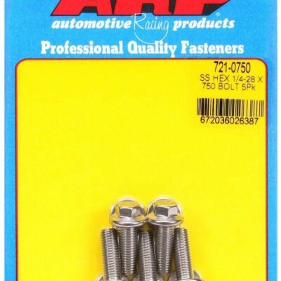 Bolt Kit - SS 6pt 5pk 1/4-28 x .750