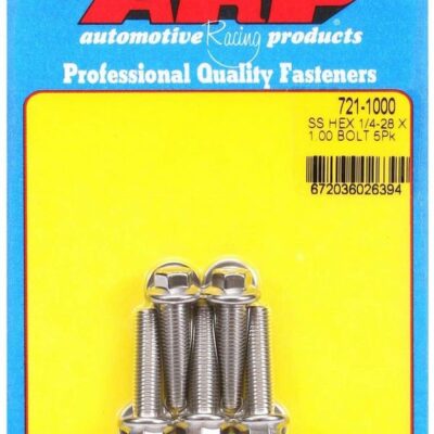S/S Bolt Kit - 6pt. (5) 1/4-28 x 1.000