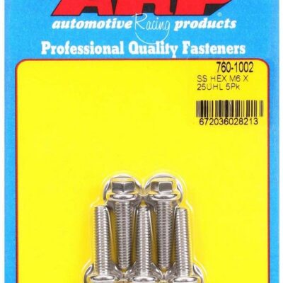 SS Bolt Kit - 6pt 5pk 6mm x 1.00 x 25mm
