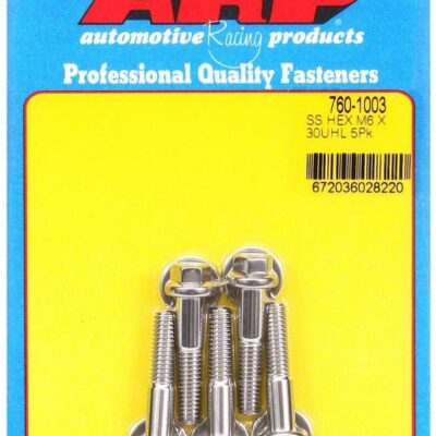 S/S Bolt Kit - 6pt. (5) 6mm x 1.00 x 30mm