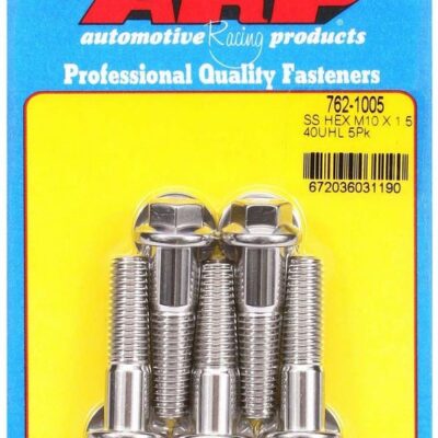 10mm x1.50x40 SS Hex Bolt Kit 5pk