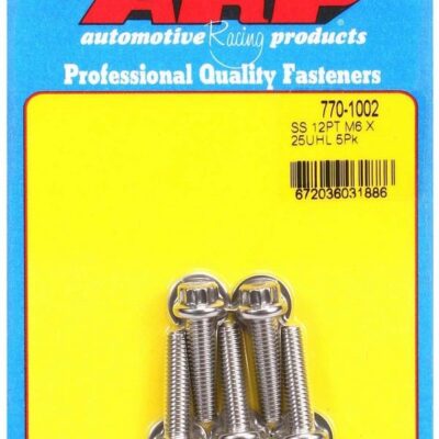 S/S Bolt Kit - 12pt. (5) 6mm x 1.00 x 25