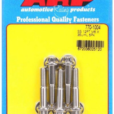 S/S Bolt Kit - 12pt. (5) 6mm x 1.00 x 35