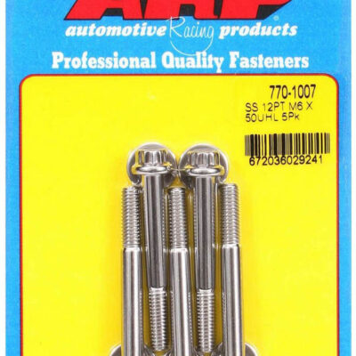 S/S Bolt Kit - 12pt. (5) 6mm x 1.00 x 50mm