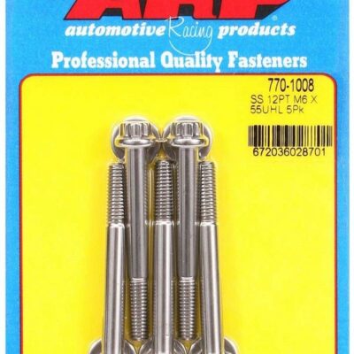 S/S Bolt Kit - 12pt. (5) 6mm x 1.00 x 55mm